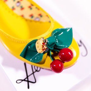 BNIB Hello Kitty Cherry Flats - Yellow
